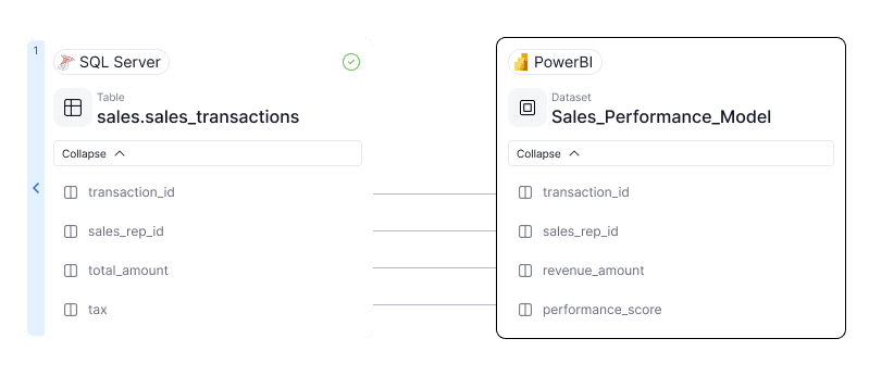 Visualize your data flow<br>on source, object, and column-level