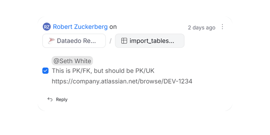 Track data governance tasks 