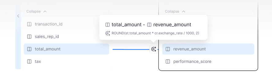 See how data is transformed <br>and peak into process scripts