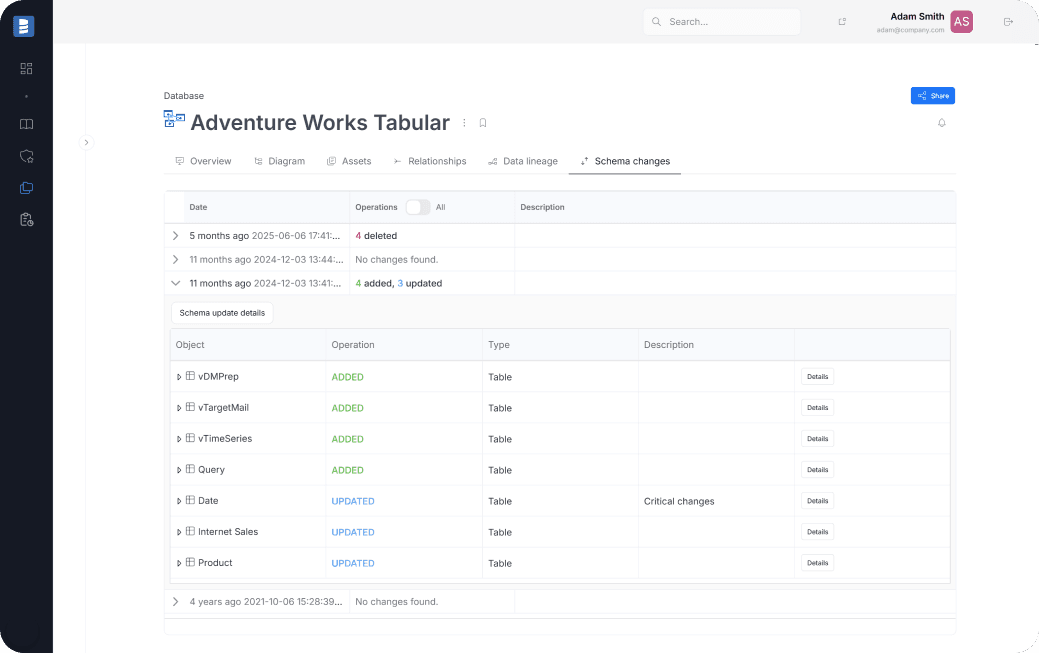 Dataedo Data Catalog Interface