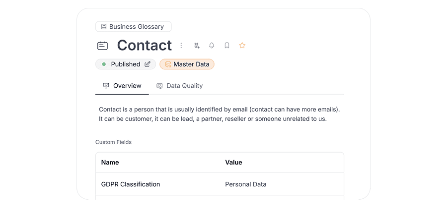 Integrate with Business Glossary
