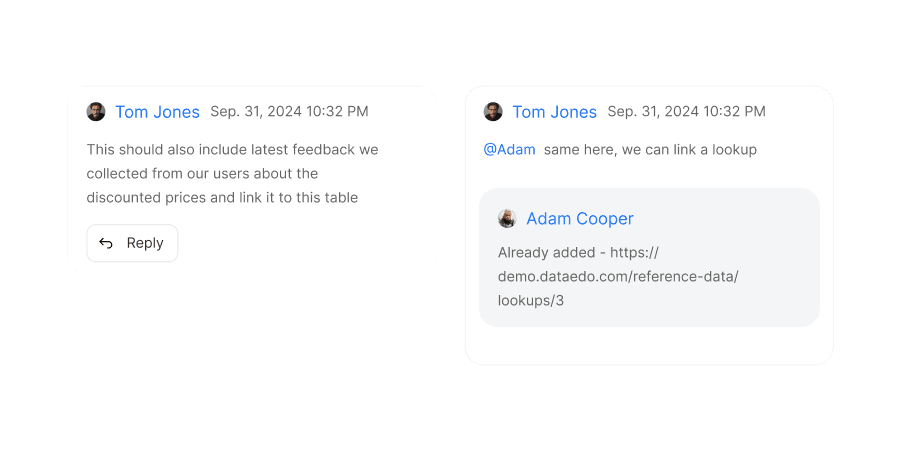 Crowdsource feedback on data quality<br>from the community